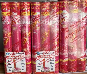 Ống thổi hoa giấy cánh hoa hồng loại 40cm